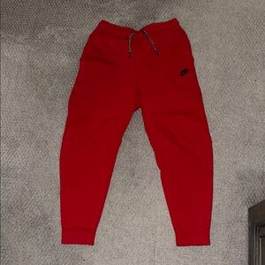 Nike Red Tech Fleece Joggers